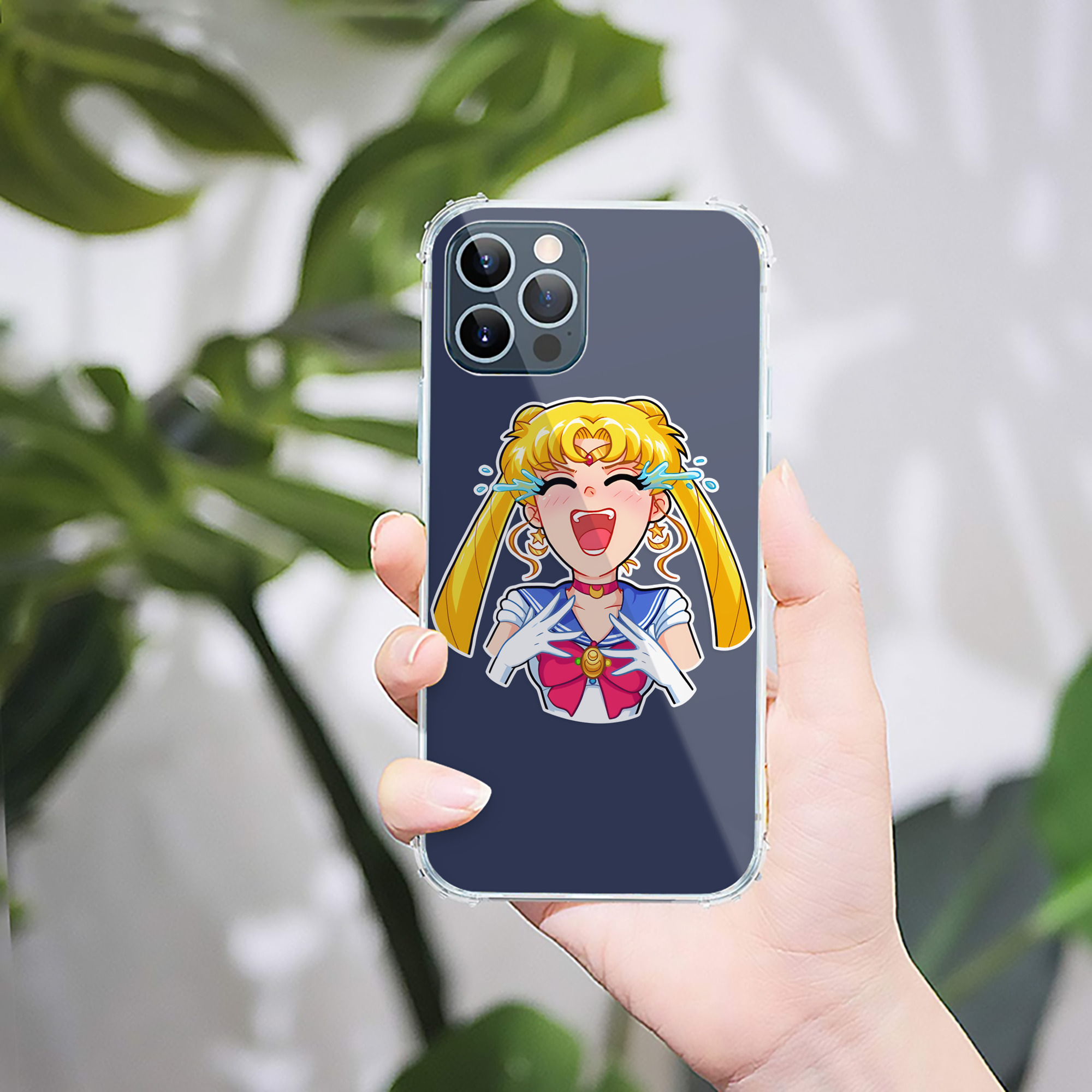 （画像用） 美少女戦士セーラームーン 月野 うさぎ つきの うさぎ Sailor Moon Tsukino Usagi 【iPhone 12シリーズ対応】透明スマホケース（クリアソフトケース）